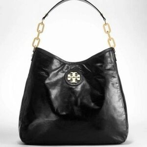 Tory Burch Black Hobo Leather Women's Bag